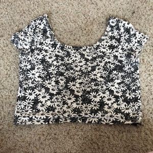 Flower print crop top